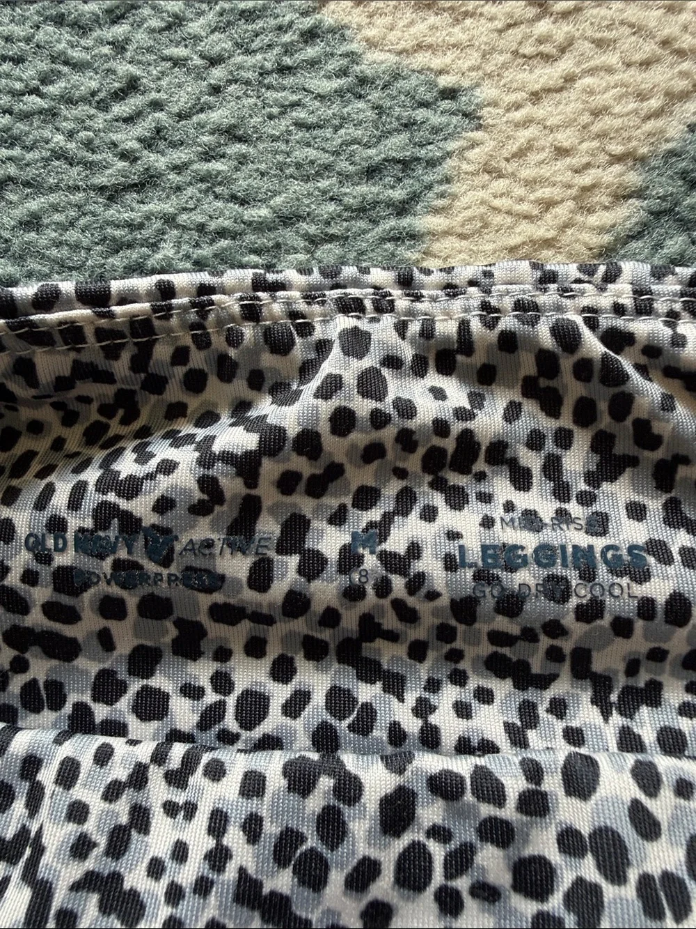 Old Navy White and Black Leopard Print Kids Leggings